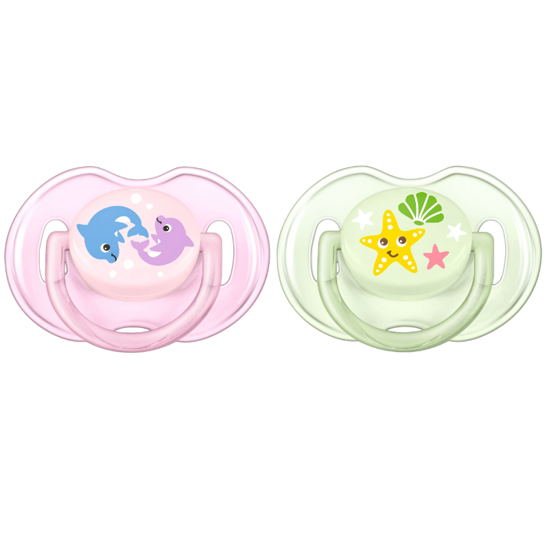 Philips Avent Soother Classic + Theme book 0-6M Girl Sea