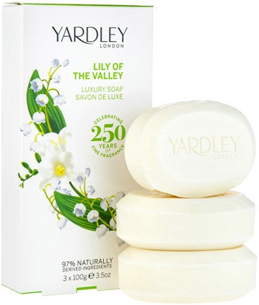 YARDLEY LILY OF THE VALLEY SOAP 100G X 3