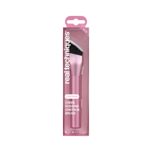 Load image into Gallery viewer, Real Techniques cheek hugging contour brush packaging on a white background
