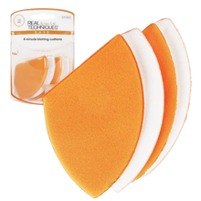Load image into Gallery viewer, Orange makeup sponges with Real Techniques packaging on a white background
