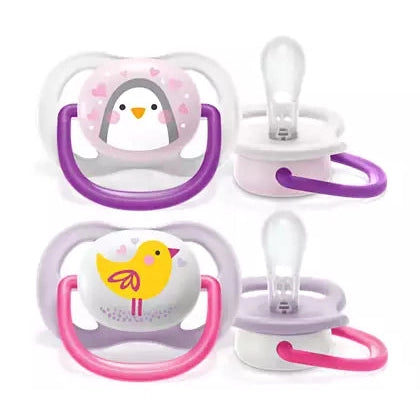 SOOTHER ULTRA AIR ANIMALS 0-6M GIRL 2PC