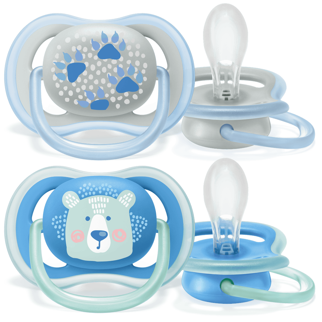 SOOTHER ULTRA AIR 6-18M BOY PAW/BEAR 2PC