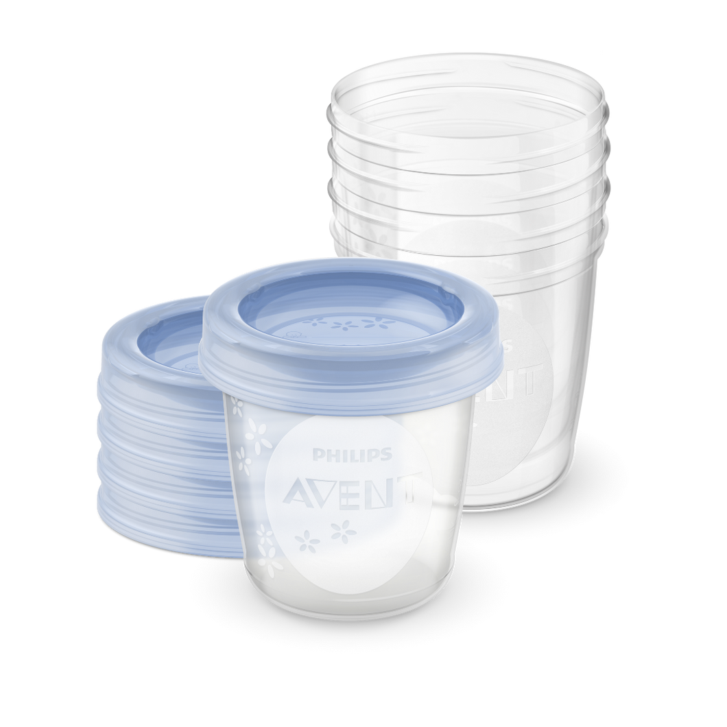 VIA CONTAINERS BREAST MILK  X 5CPS/5 LIDS 180ML
