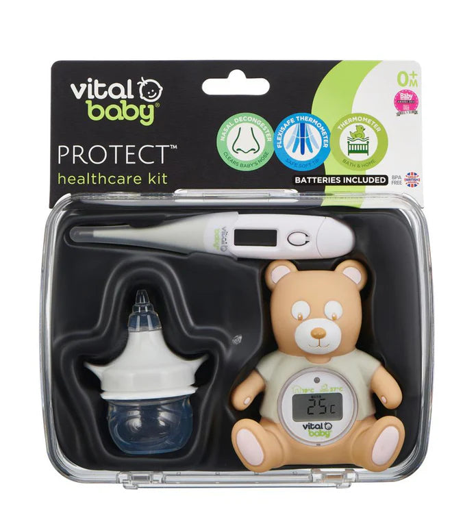 Vital Baby Protect Healthcare Kit thermometer and accessories