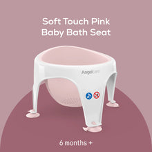 Load image into Gallery viewer, Angelcare Soft Touch Pink Baby Bath Seat for babies 6-10+ months, designed for comfort and stability.
