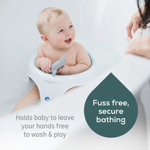 Load image into Gallery viewer, Infant in Angelcare bath seat enjoying secure and comfortable bathing
