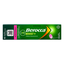 Load image into Gallery viewer, Berocca Boost Effervescent Tablets 15 pack with caffeine and guarana extract
