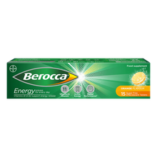 Load image into Gallery viewer, Berocca Orange Effervescent Tablets 15 pack with vitamins and minerals
