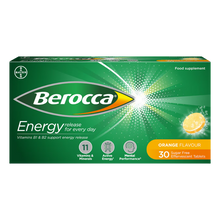 Load image into Gallery viewer, Berocca Orange Effervescent Tablets 30 pack with vitamins and minerals
