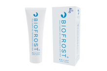 Load image into Gallery viewer, Tube and box for Biofrost Relief, a cold therapy gel made in Finland, 100% vegan, formulated for soothing muscle and joint pain relief.
