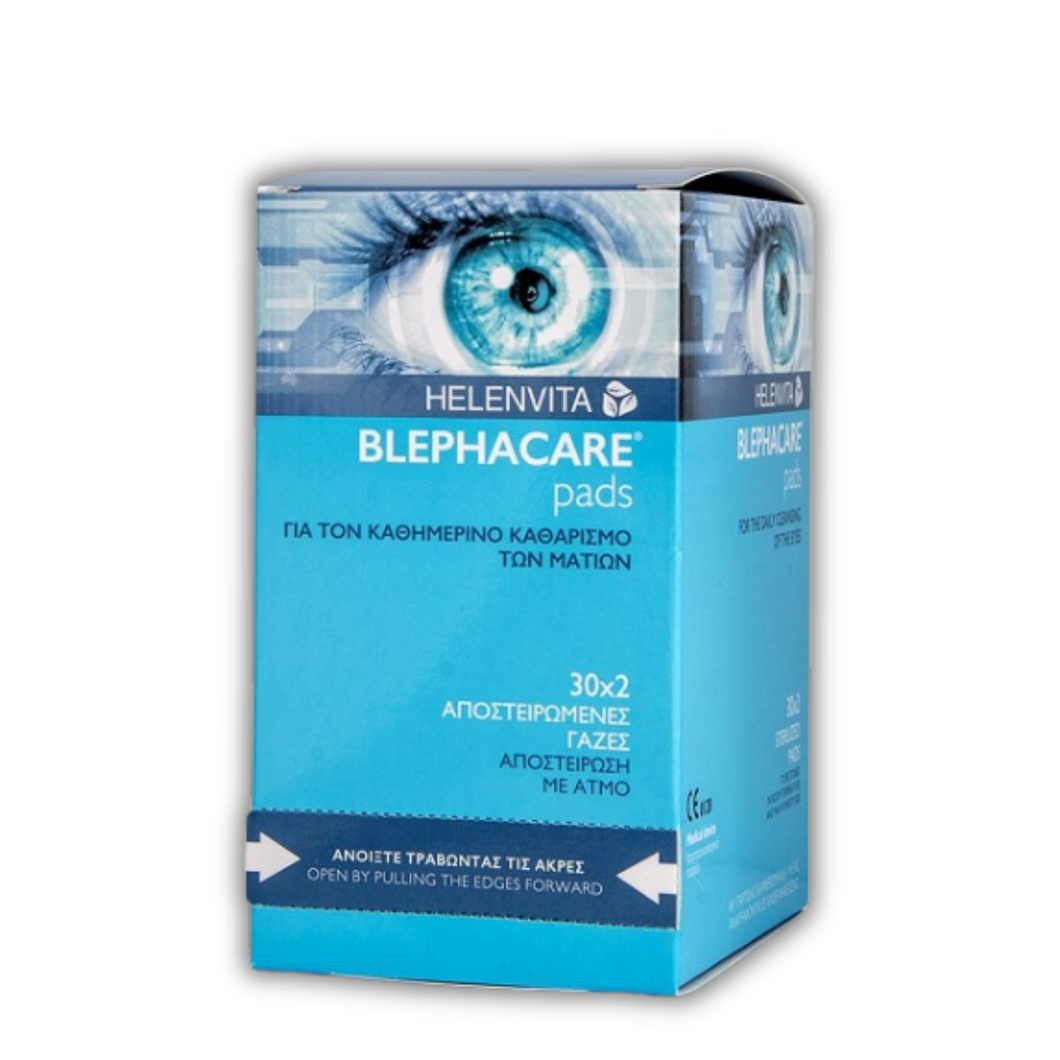 Blephacare Pads - Pack of 30(X2) sterile pads for daily eye cleansing. Highly absorbent, leaves no residues, suitable for conjunctivitis and other skin areas.