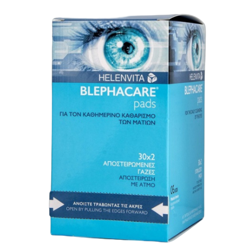 Blephacare Pads - Pack of 30(X2) sterile pads for daily eye cleansing. Highly absorbent, leaves no residues, suitable for conjunctivitis and other skin areas.