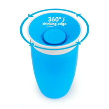 Load image into Gallery viewer, Blue Munchkin Miracle® 360° Sippy Cup, 10oz capacity, designed for toddlers 12 months and up. Dentist-recommended spoutless design, spill-proof, BPA-free, and easy to clean. Perfect for water, milk, or juice.
