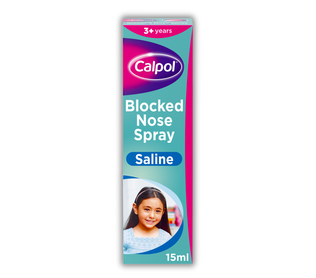 CALPOL® Blocked Nose Spray for children, designed to clear nasal congestion and ease breathing effectively.