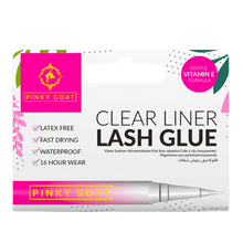 Load image into Gallery viewer, Pinky Goat Clear Liner Lash Glue packaging with Vitamin E formula for easy lash application.
