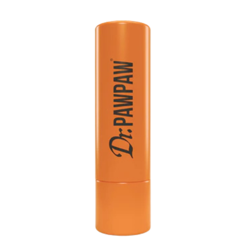 Dr.PAWPAW Mango Lip Balm Stick upright, closed tube