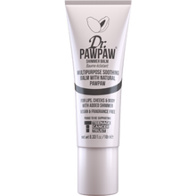Load image into Gallery viewer, Dr. PAWPAW Shimmer Balm 10ml in a pearlescent white tube, featuring a vegan, fragrance-free formula with natural pawpaw for moisturising lips, cheeks and skin.
