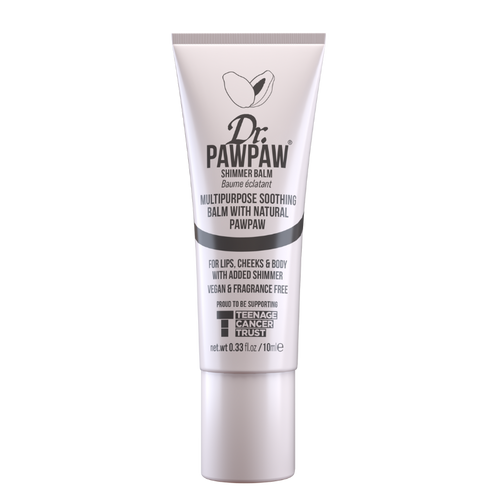 Dr.PAWPAW Shimmer Balm 10ml tube for lips, cheeks, and body.