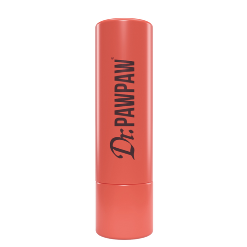 Dr.PAWPAW Watermelon Lip Balm Stick in red packaging, shown closed.