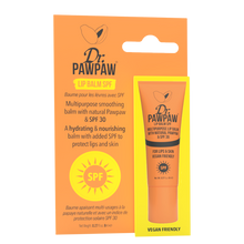 Load image into Gallery viewer, Dr.PAWPAW SPF 30 Lip Balm in full packaging showing SPF details
