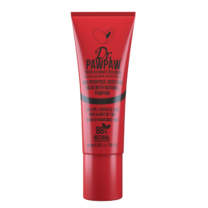 Dr.PAWPAW Tinted Ultimate Red Lip Balm 10ml tube with red tint
