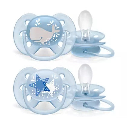 SOOTHER ULTRA SOFT 6-18M BOY 2PC