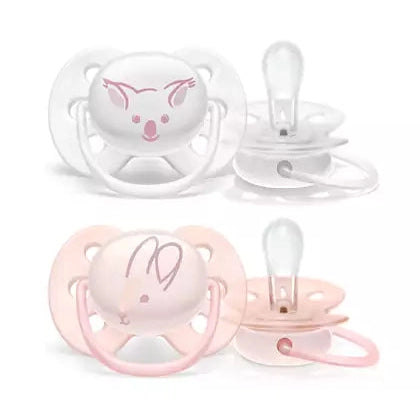 SOOTHER ULTRA SOFT 0-6M GIRL 2PC