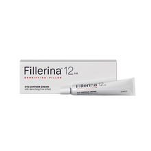 Load image into Gallery viewer, Fillerina 12 HA Densifying-Filler Eye Contour Cream. Grade 4 concentration for deep wrinkles, crow's feet, and restoring firmness to the delicate eye area.
