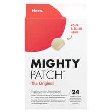 Load image into Gallery viewer, Hero Mighty Patch The Original packaging. Contains 24 hydrocolloid patches. Nighttime pimple patch that absorbs gunk in 6-8 hours. Drug-free and dermatologically tested.
