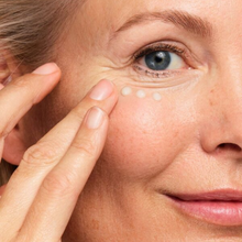 Load image into Gallery viewer, Close-up of a person applying small dots of Neostrata Intensive Eye Therapy cream to the under-eye area.
