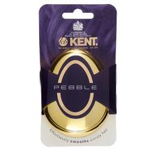 Load image into Gallery viewer, The Kent Pebble Detangling Brush in a sleek, metallic gold finish. This compact, ergonomic brush features flexible quills for pain-free detangling and is perfect for travel.
