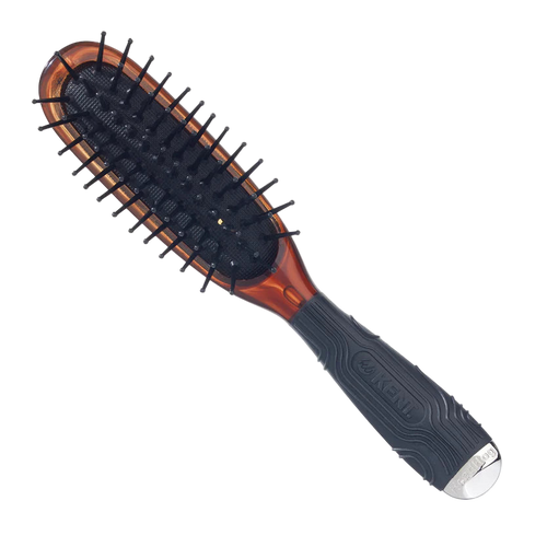 Kent PF09 Medium Wooden Radial Brush with a natural wooden handle and natural bristles. Excellent for styling medium length hair, creating soft curls, and adding body and shine.