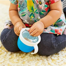 Load image into Gallery viewer, Child using Munchkin Giggles Gset 360 Cup 10oz Scatchee blue
