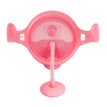 Load image into Gallery viewer, Munchkin Tip &amp; Sip Cup pink 7oz with weighted straw and flip lid for babies 6 months and up.
