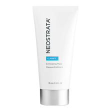 Load image into Gallery viewer, A 75 mL white tube of NeoStrata Clarify Exfoliating Mask. The packaging features the "CLARIFY" label in a blue box and includes the French product name, "Masque Exfoliant," along with the product volume.
