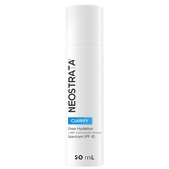 NeoStrata Clarify Sheer Hydration with Broad Spectrum Sunscreen SPF 40 (50ml). Provides lightweight hydration and sun protection, ideal for oily or blemish-prone skin.