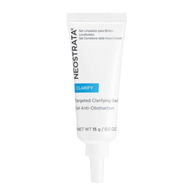 A 15 g white tube of NeoStrata Clarify Targeted Clarifying Gel. The packaging includes the 