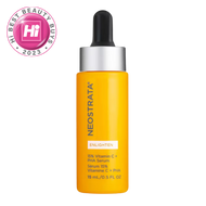 A 15ml bottle of NeoStrata Enlighten 15% Vitamin C + PHA Serum, featuring a Hi Best Beauty Buys 2023 award badge, formulated for skin brightening and antioxidant protection.