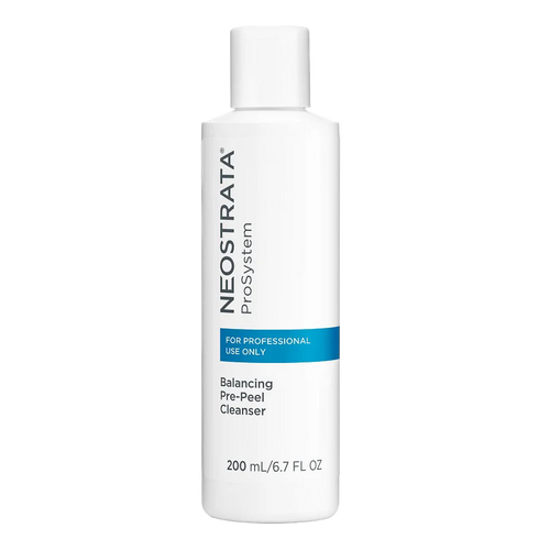 NEOSTRATA ProSystem Balancing Pre-Peel Cleanser bottle (200 mL), labeled FOR PROFESSIONAL USE ONLY. Prepares skin for chemical peels and professional skincare treatments.