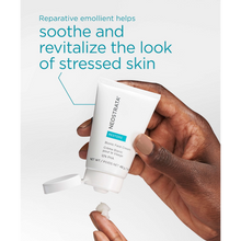 Load image into Gallery viewer, A lifestyle image of a person dispensing a small dollop of NeoStrata Bionic Face Cream from the tube onto their fingertip. Teal text above states that the "Reparative emollient helps soothe and revitalize the look of stressed skin."
