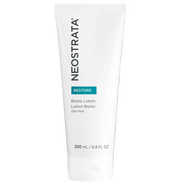 NEOSTRATA RESTORE Bionic Lotion tube (200 mL), showing the name and key ingredient 15% PHA, a soothing moisturizer for face and body.