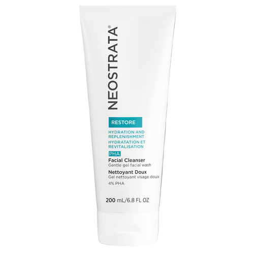 NeoStrata Restore PHA Facial Cleanser (200mL tube). A gentle gel facial wash formulated with 4% PHA to provide hydration and replenishment while cleansing the skin.