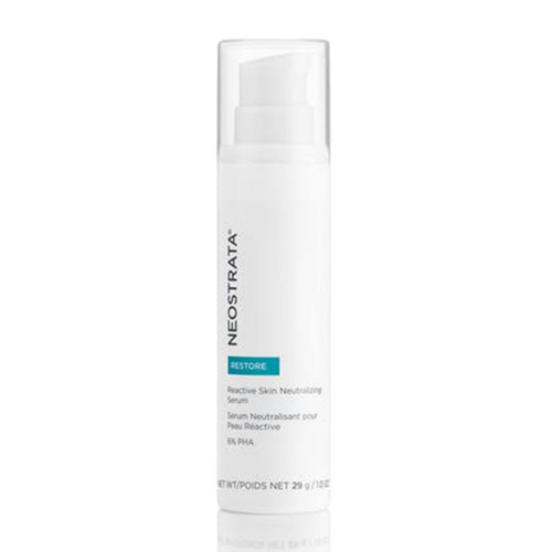 NeoStrata Restore Reactive Skin Neutralizing Serum (29g) with 6% PHA. A targeted serum designed to soothe and neutralize reactive skin, providing comfort and promoting a calmer, balanced complexion.