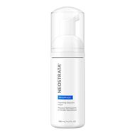 A bottle of NeoStrata Resurface Foaming Glycolic Wash, a high-potency AHA cleanser designed to exfoliate and clarify the skin.