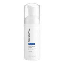 Load image into Gallery viewer, A white 125 mL pump bottle of NeoStrata Resurface Glycolic Mousse Cleanser. The clean, clinical packaging features the "RESURFACE" line in a blue box and notes a formula containing 12% AHA/PHA.
