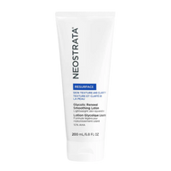 A white 200 ml tube of NeoStrata Resurface Glycolic Renewal Smoothing Lotion. The label highlights 