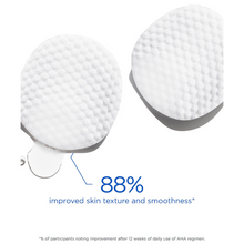 Load image into Gallery viewer, Infographic showing laboratory glassware and text stating that 88% of people saw improved skin texture after 12 weeks of using the NeoStrata Resurface regimen.
