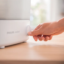 Load image into Gallery viewer, Philips Avent Advanced Electric Steam Steriliser power control being switched on
