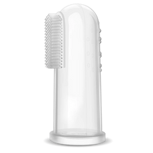 Load image into Gallery viewer, Philips Avent clear silicone finger toothbrush and soft gum massager for baby oral care, available with free delivery across Malta &amp; Gozo.
