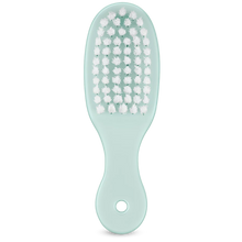 Load image into Gallery viewer, Philips Avent soft-bristled baby hairbrush with light blue handle for gentle scalp care, available with free delivery across Malta &amp; Gozo.
